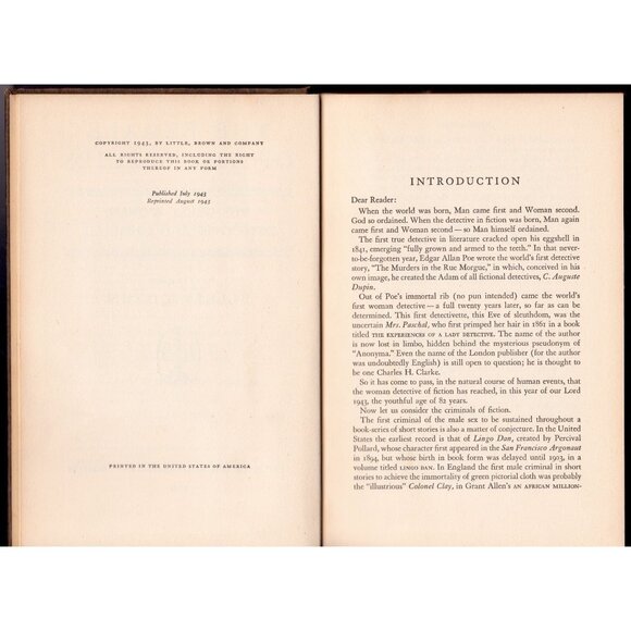 The Female of the Species by Ellery Queen | 1st Ed HC w/ Partial Dust Jacket - Picture 6 of 8